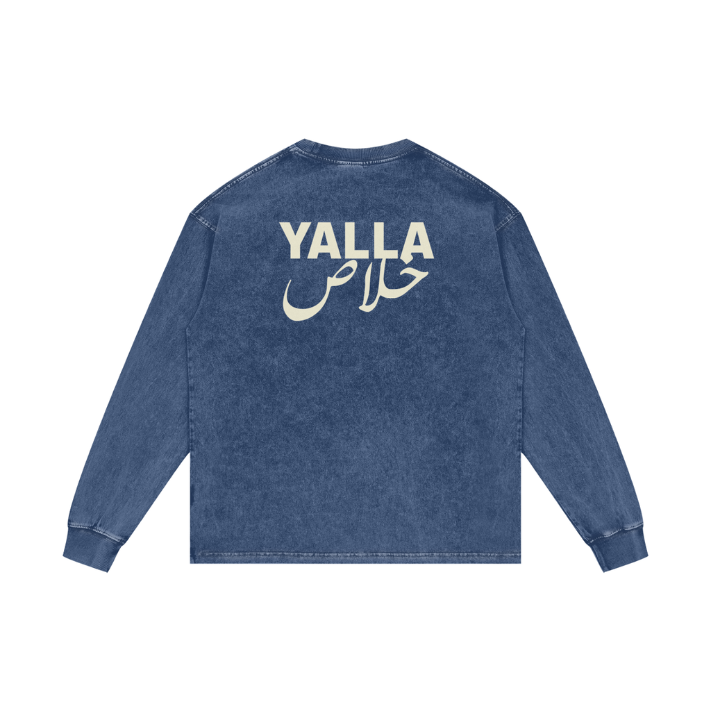 Yalla خلاص - Acid Wash Oversize Long Sleeve