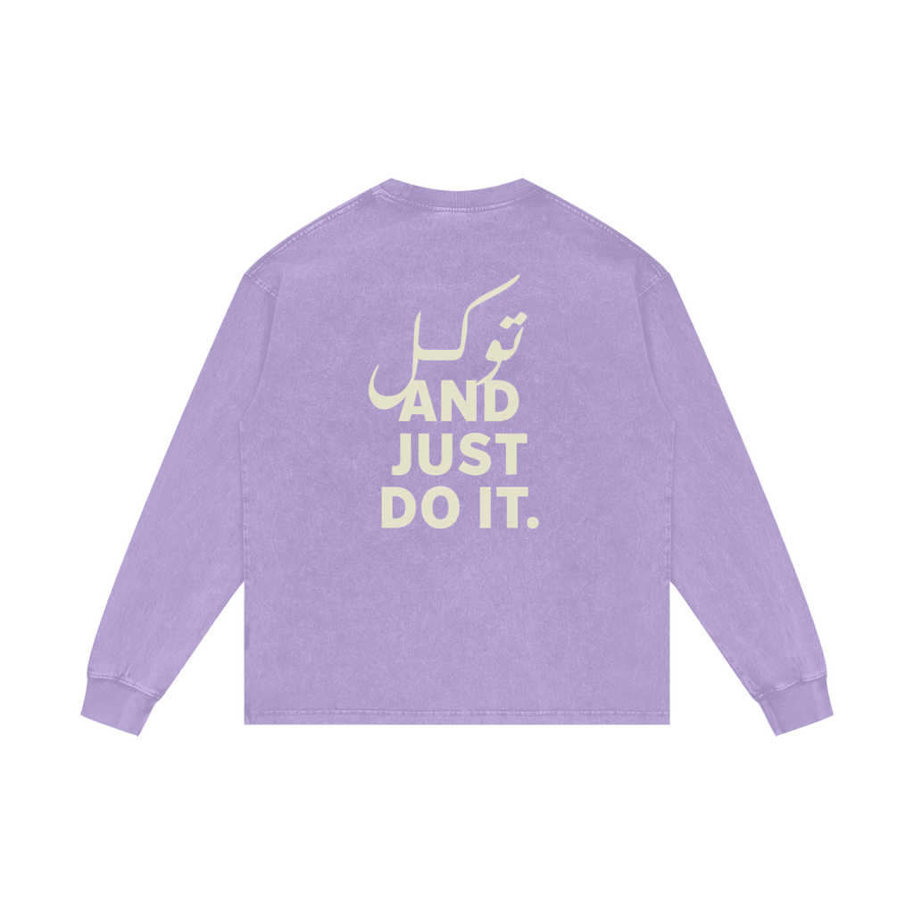 توکل and just do it - Acid Wash Oversize Long Sleeve