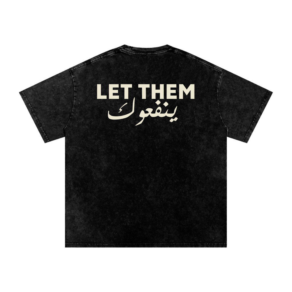 Let them ينفعوك - Snow Washed Oversized T-Shirt