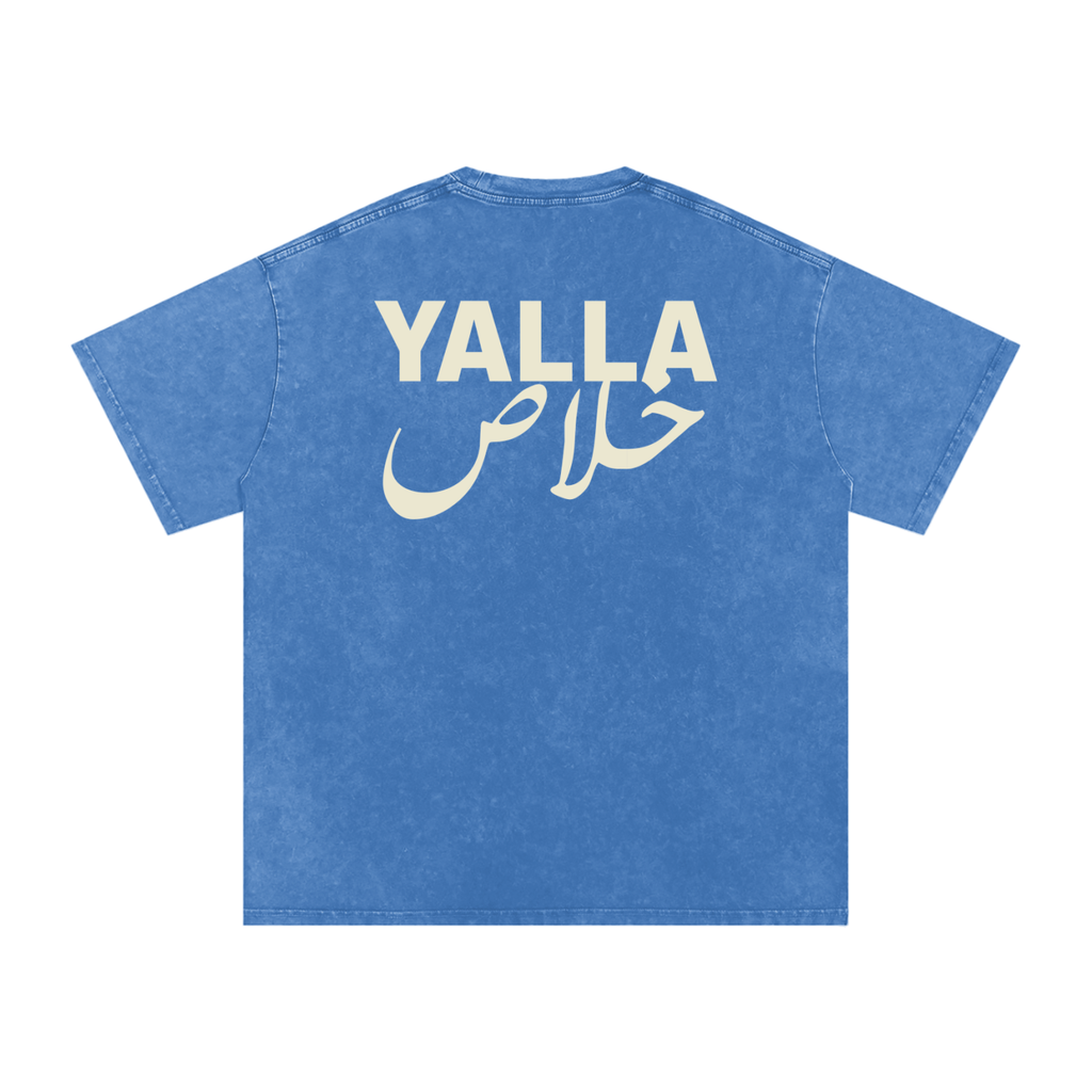 Yalla خلاص - Snow Washed Oversized T-Shirt