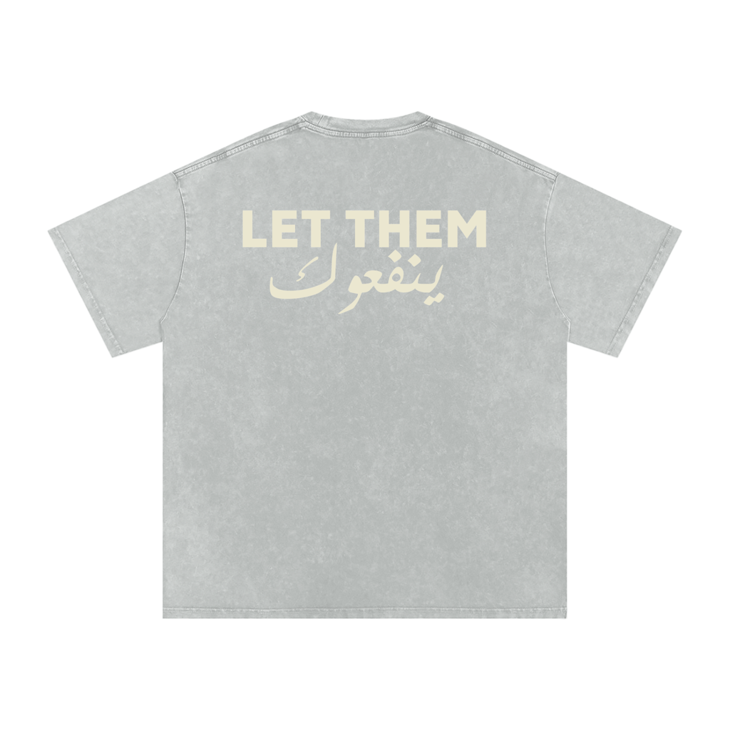 Let them ينفعوك - Snow Washed Oversized T-Shirt
