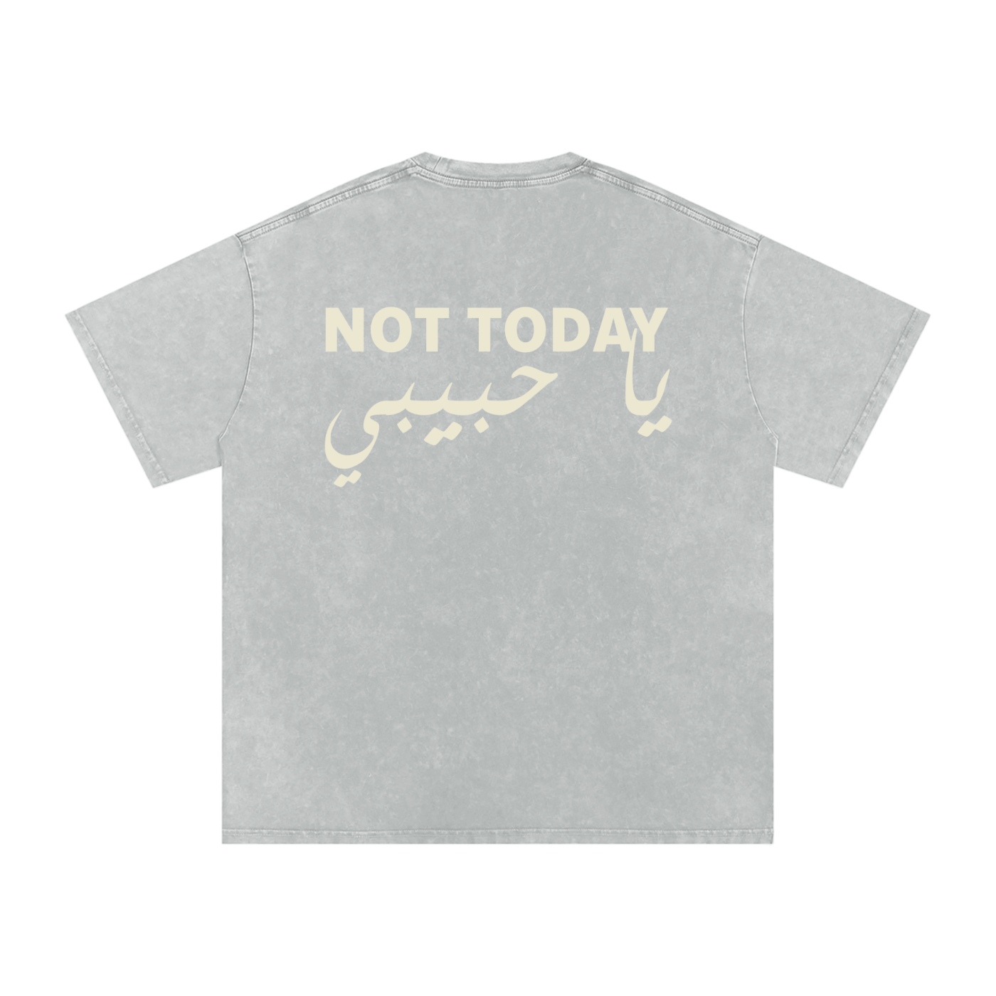 Not today يا حبيبي - Snow Washed Oversized T-Shirt