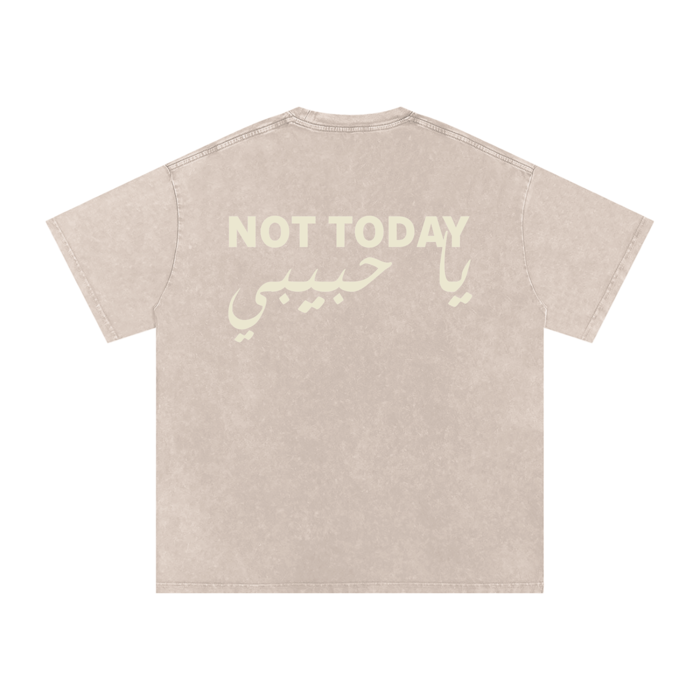 Not today يا حبيبي - Snow Washed Oversized T-Shirt