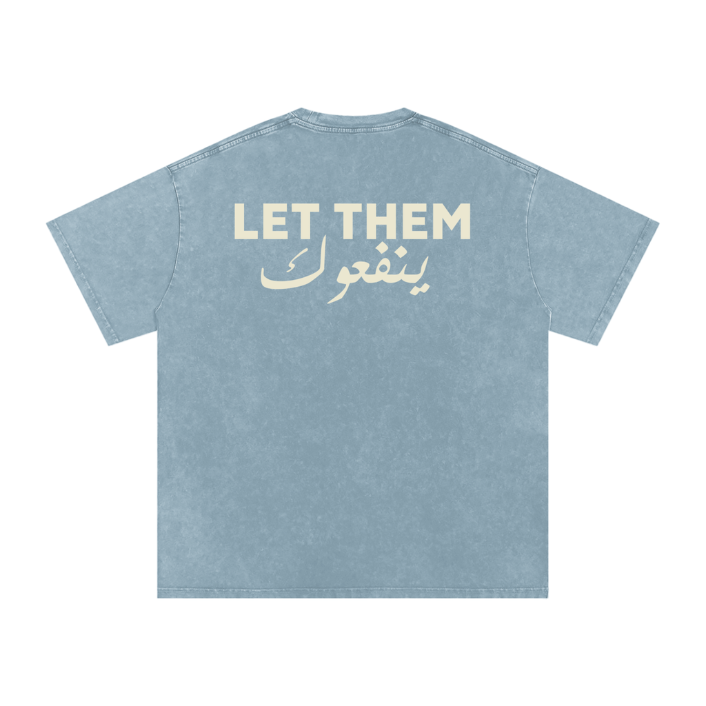 Let them ينفعوك - Snow Washed Oversized T-Shirt