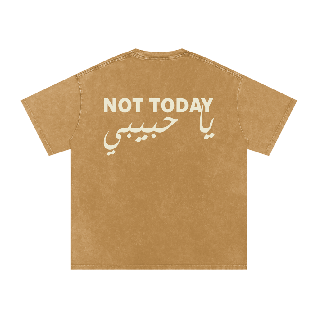 Not today يا حبيبي - Snow Washed Oversized T-Shirt