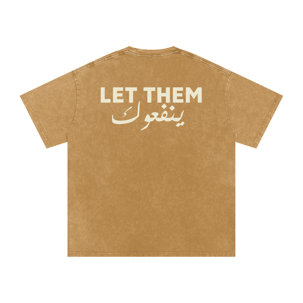Let them ينفعوك - Snow Washed Oversized T-Shirt