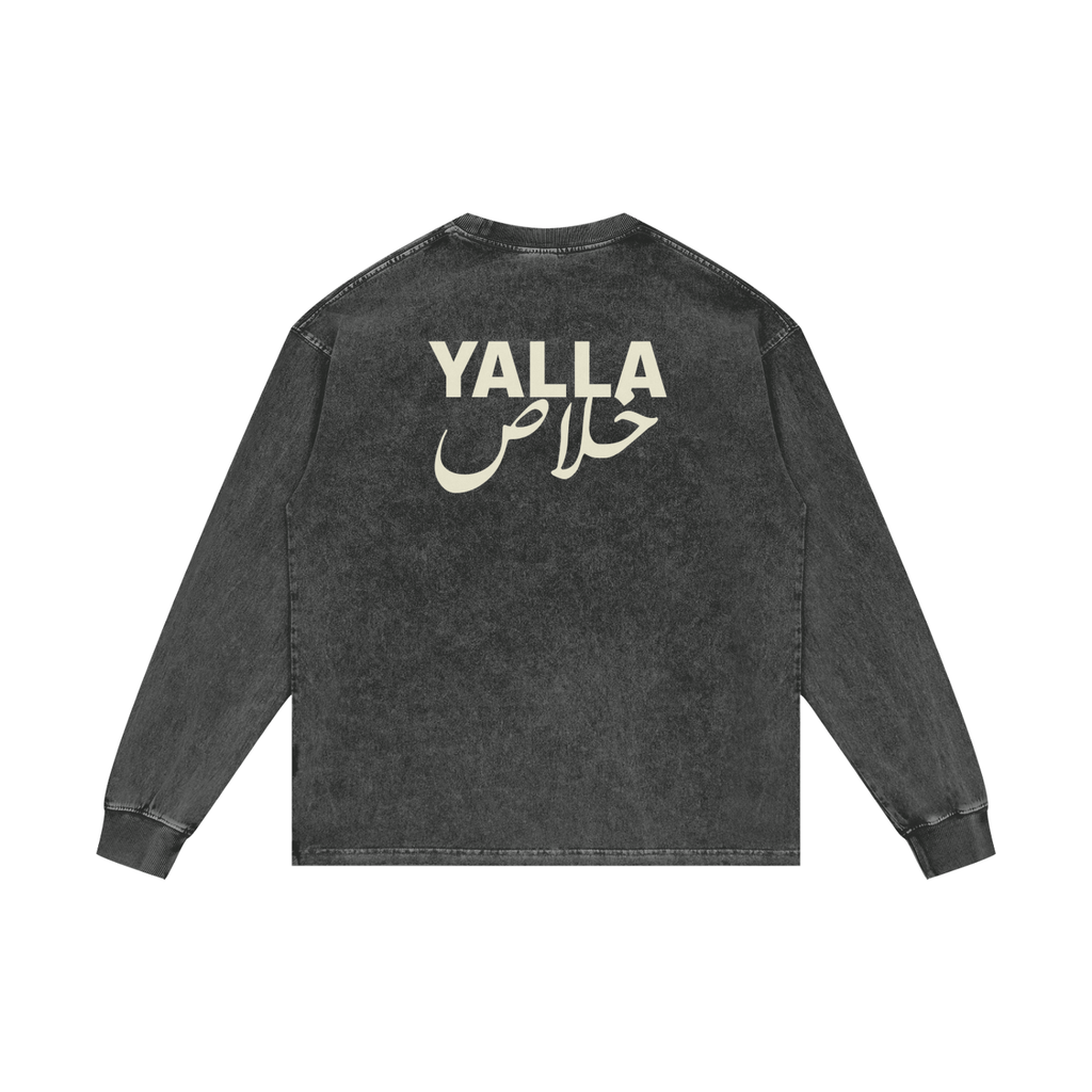 Yalla خلاص - Acid Wash Oversize Long Sleeve