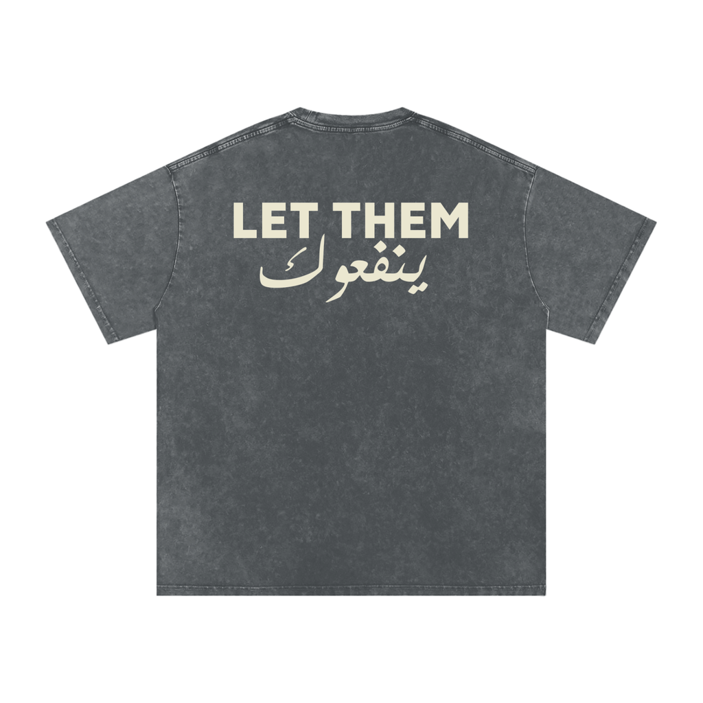 Let them ينفعوك - Snow Washed Oversized T-Shirt