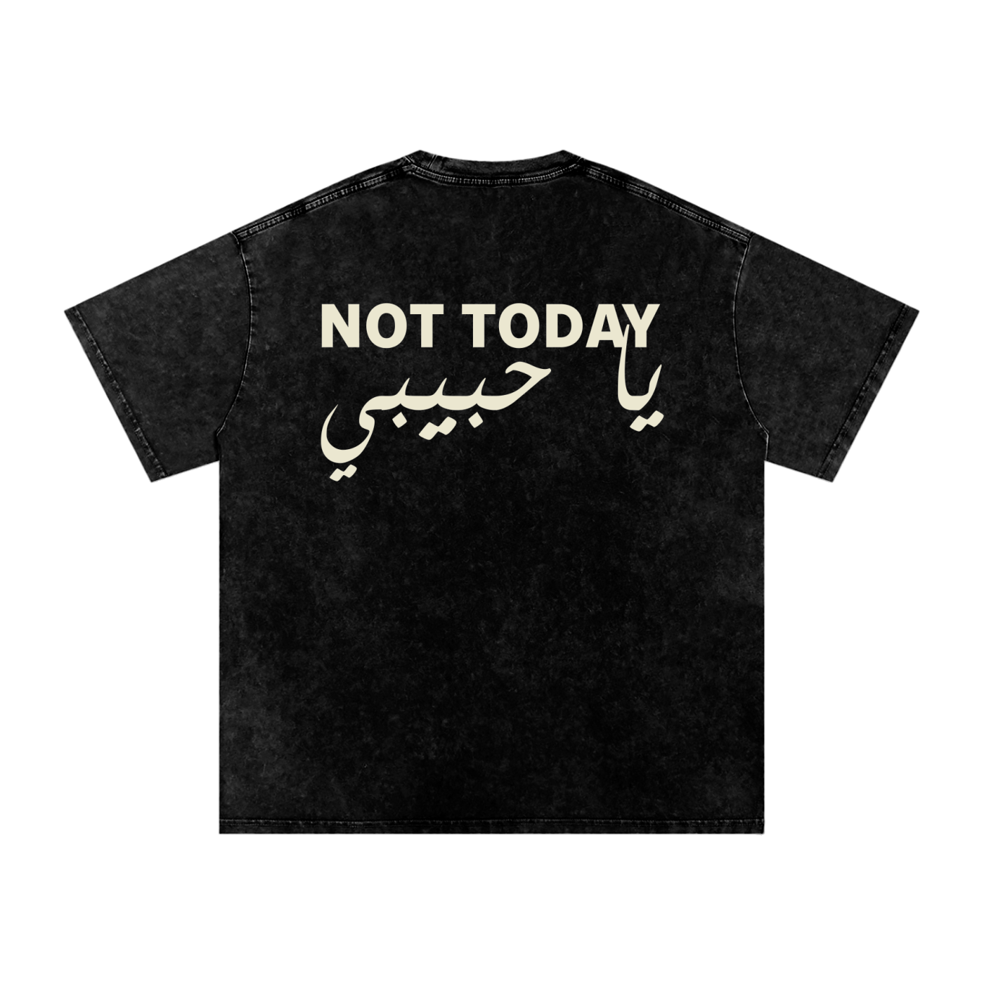 Not today يا حبيبي - Snow Washed Oversized T-Shirt