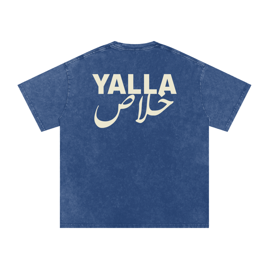 Yalla خلاص - Snow Washed Oversized T-Shirt