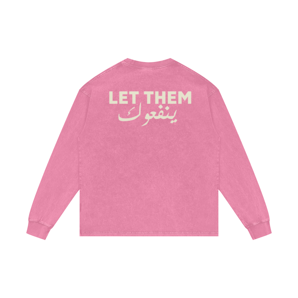 Let them ينفعوك - Acid Wash Oversize Long Sleeve
