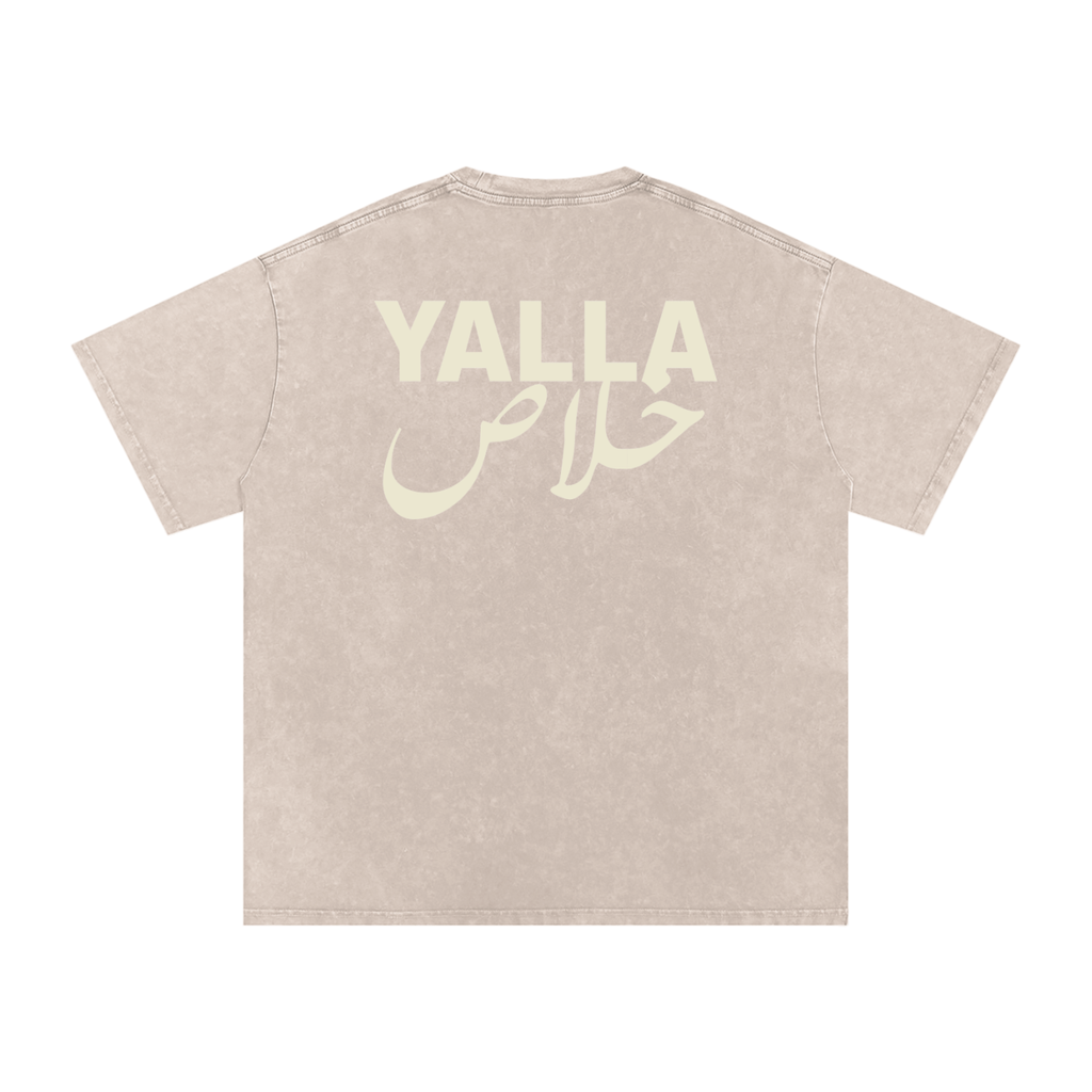 Yalla خلاص - Snow Washed Oversized T-Shirt