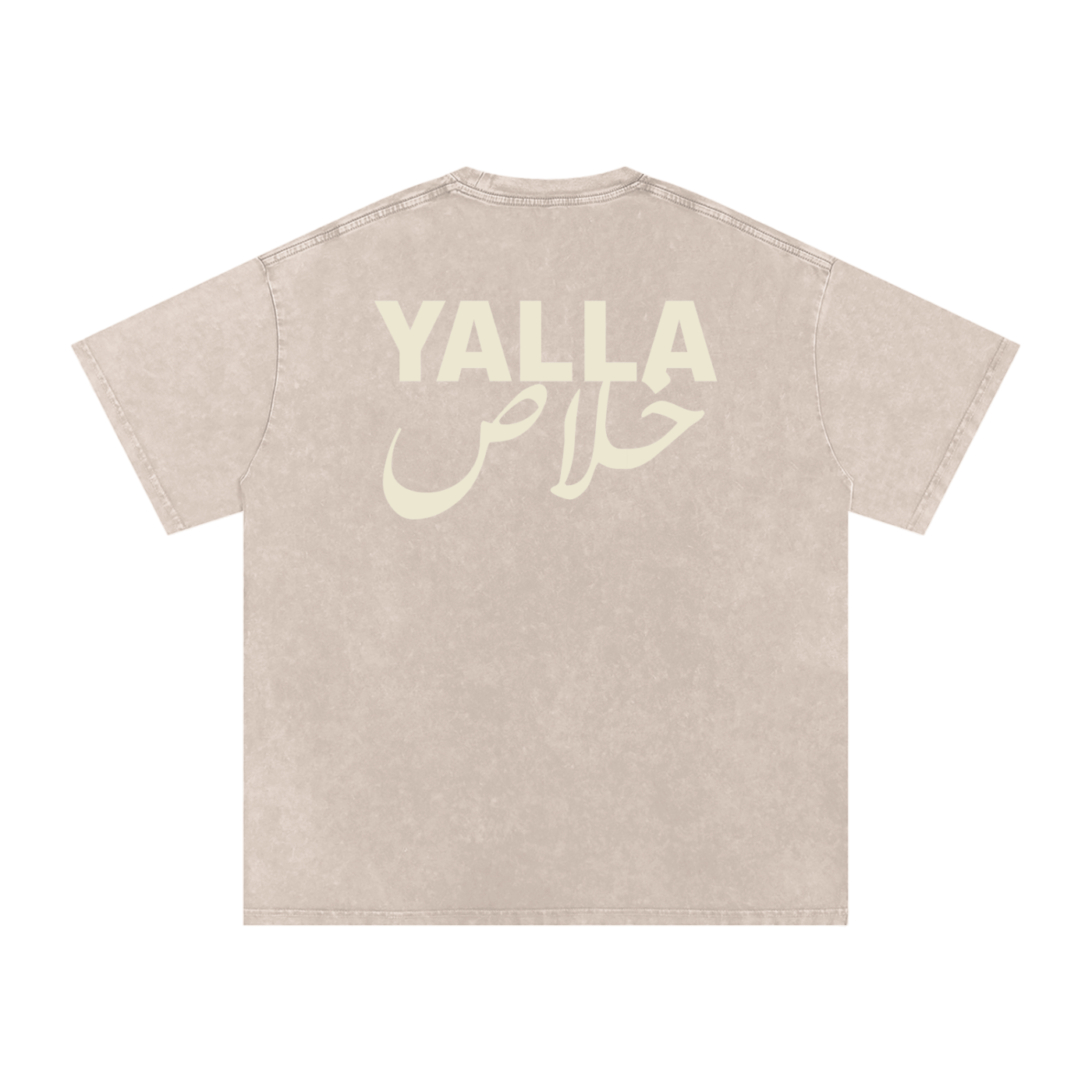Yalla خلاص - Snow Washed Oversized T-Shirt