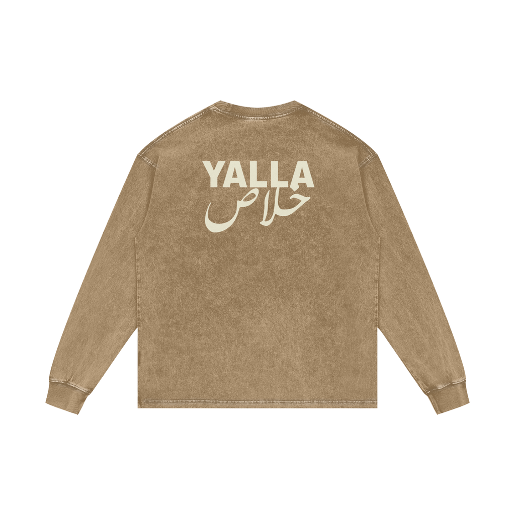 Yalla خلاص - Acid Wash Oversize Long Sleeve
