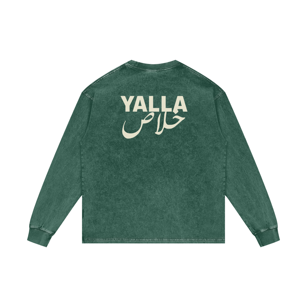 Yalla خلاص - Acid Wash Oversize Long Sleeve