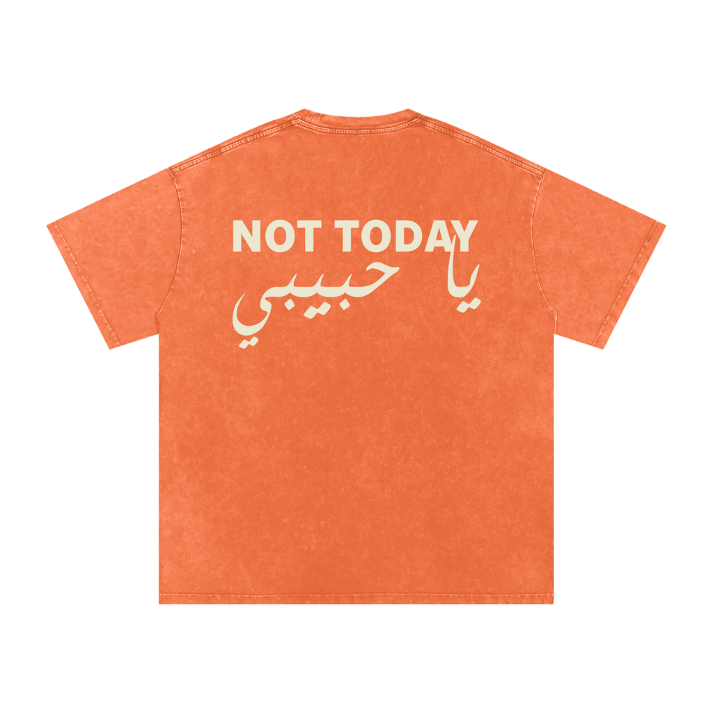 Not today يا حبيبي - Snow Washed Oversized T-Shirt