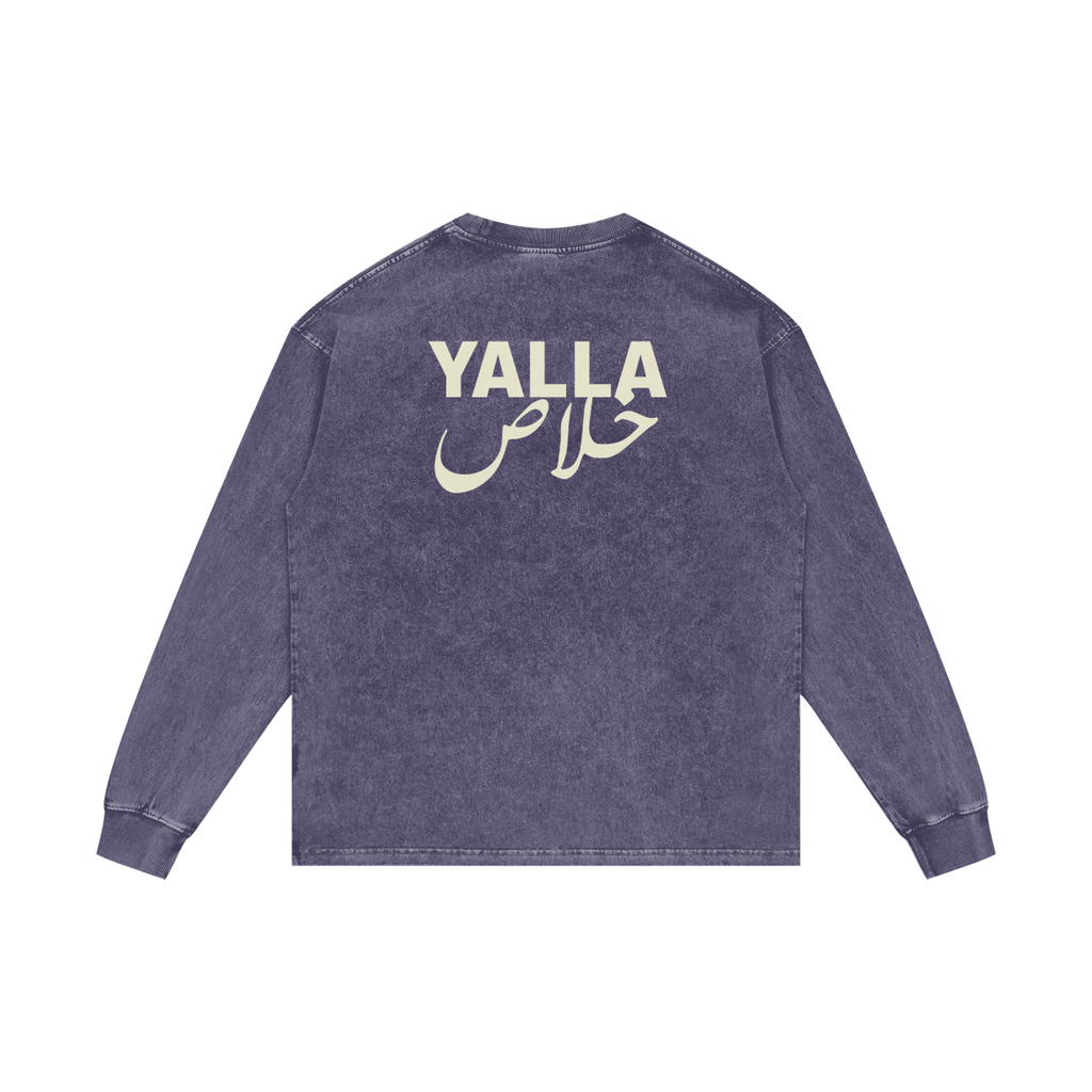 Yalla خلاص - Acid Wash Oversize Long Sleeve