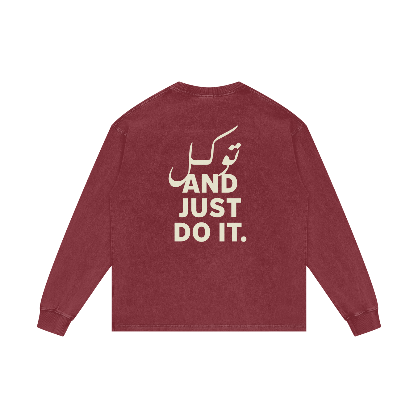 توکل and just do it - Acid Wash Oversize Long Sleeve