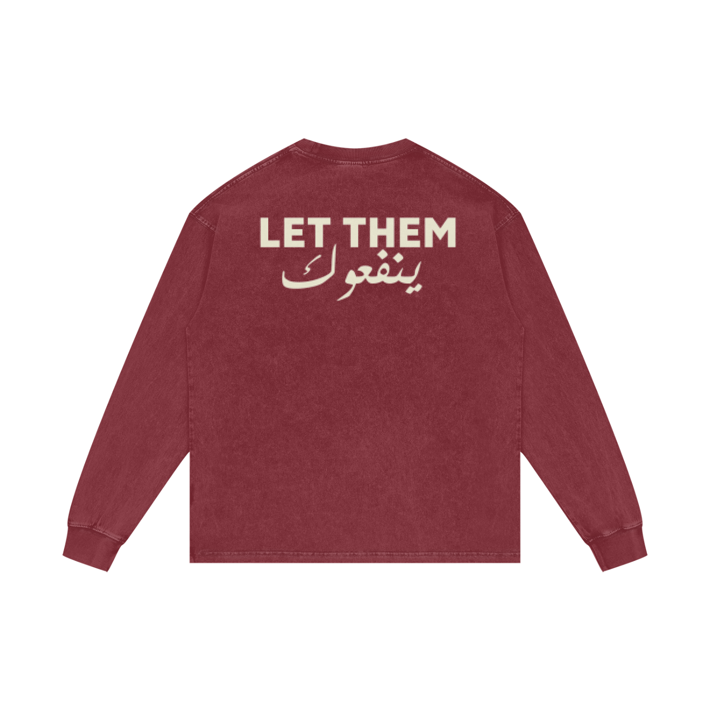 Let them ينفعوك - Acid Wash Oversize Long Sleeve