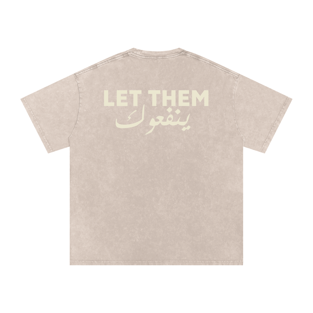 Let them ينفعوك - Snow Washed Oversized T-Shirt