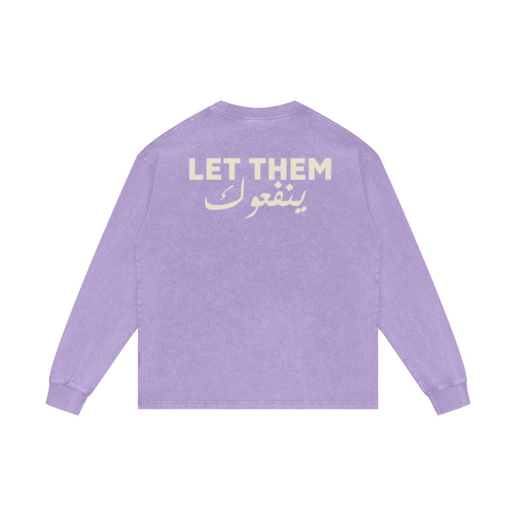 Let them ينفعوك - Acid Wash Oversize Long Sleeve