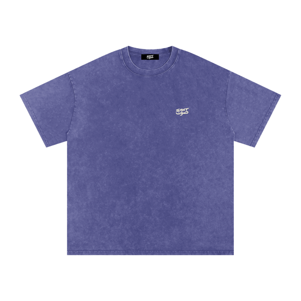 Calm down شوية - Snow Washed Oversized T-Shirt