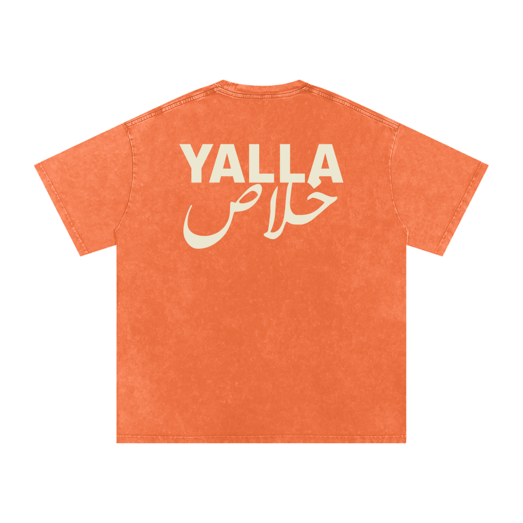 Yalla خلاص - Snow Washed Oversized T-Shirt