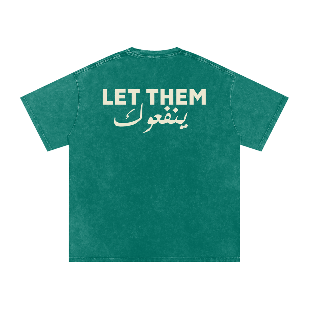 Let them ينفعوك - Snow Washed Oversized T-Shirt