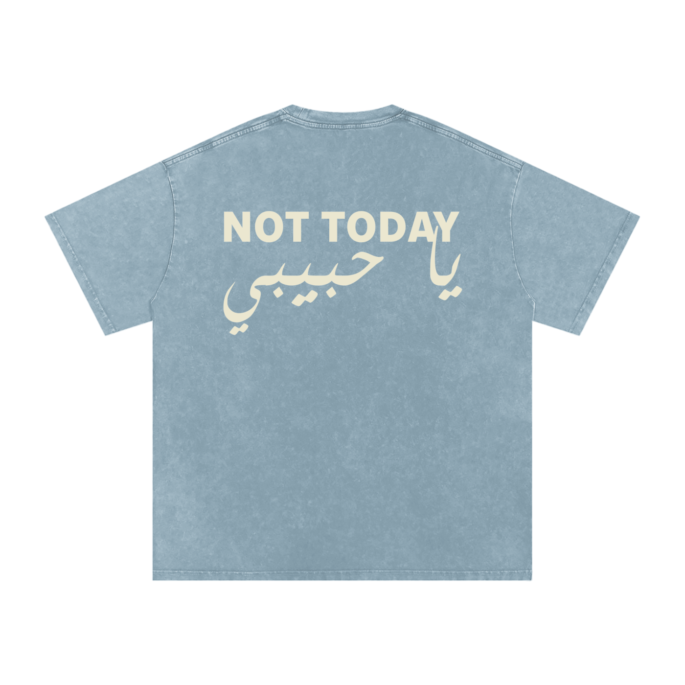 Not today يا حبيبي - Snow Washed Oversized T-Shirt