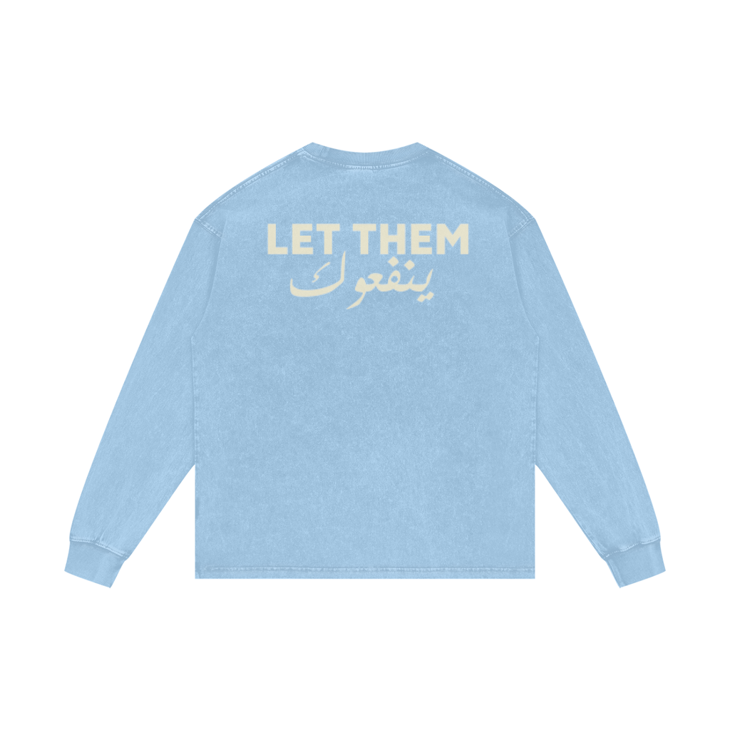 Let them ينفعوك - Acid Wash Oversize Long Sleeve